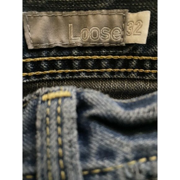 Vintage Levis Silvertab Blue Distressed Denim Jeans 30x33 Loose Relaxed Cotton - Picture 7 of 10